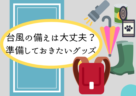 台風の備えは大丈夫？準備しておきたいグッズ