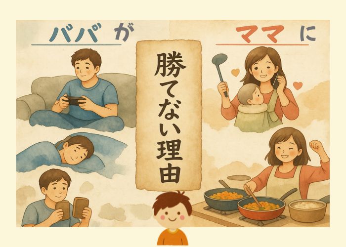 パパはママに勝てない?!家庭内における「育児・家事」と「マルチタスク」