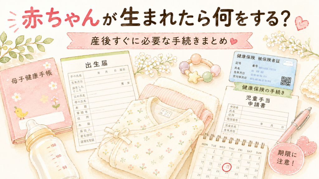 赤ちゃんが生まれたら何をする?産後すぐに必要な手続きまとめ