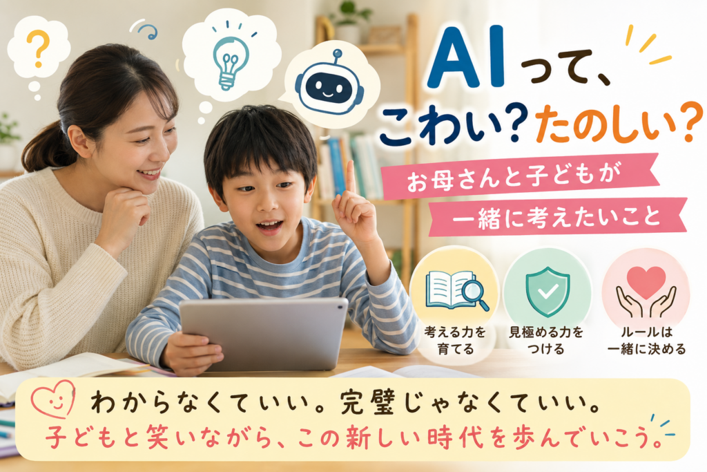 AIってこわい?たのしい? お母さんと子どもが一緒に考えたいこと
