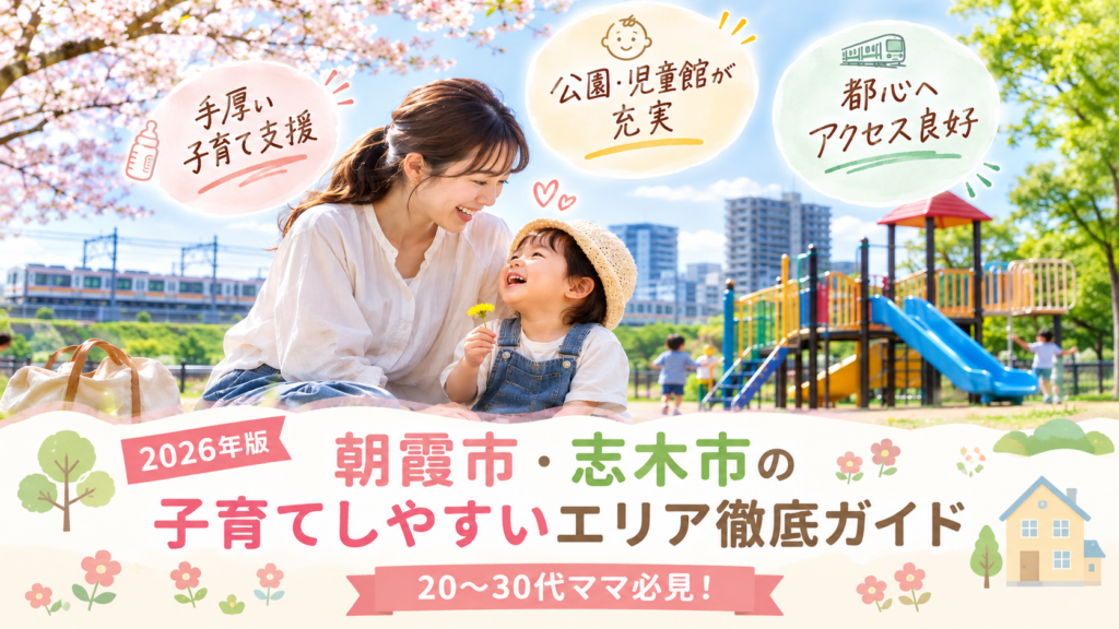 【2026年版】朝霞市・志木市の子育てしやすいエリア徹底ガイド｜20〜30代ママ必見