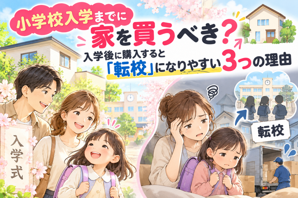 【小学校入学までに家を買うべき?】入学後に購入すると「転校」になりやすい3つの理由