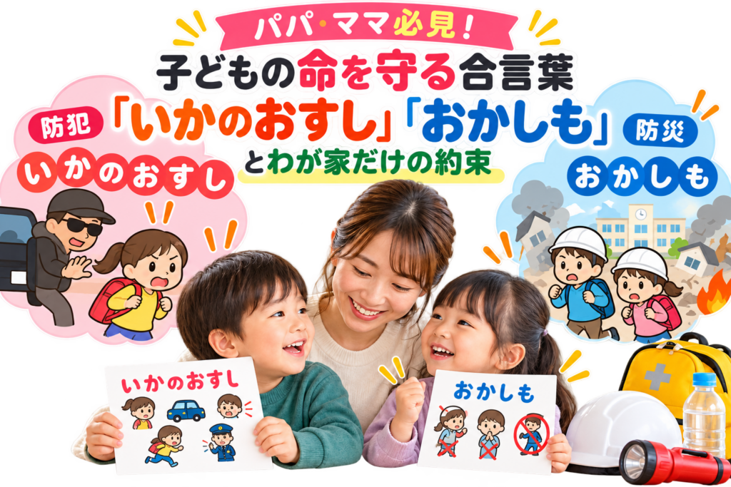 【パパ・ママ必見】子どもの命を守る合言葉「いかのおすし」「おかしも」とわが家だけの約束
