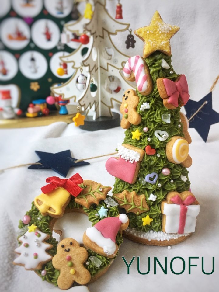 今度は『クリスマスツリー＆リース』作りだよ★ ナチュラルアイシングクッキーレッスン【プチぷら体験教室】