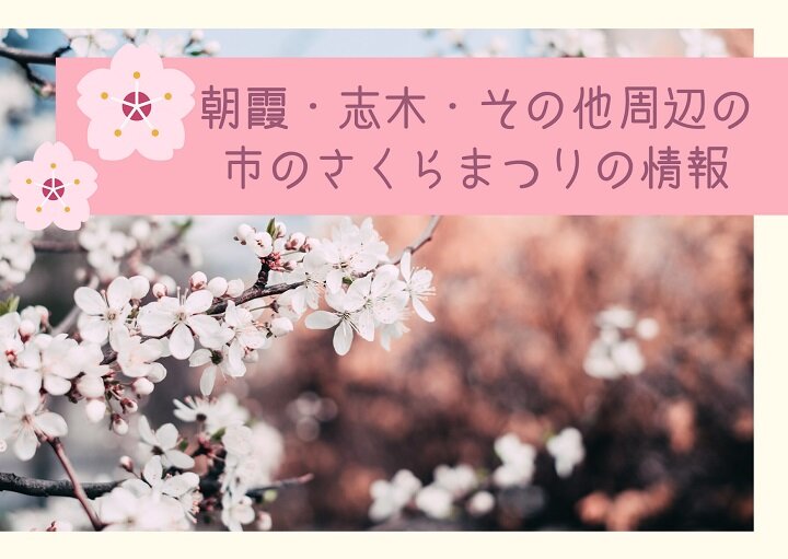 春といえば桜♡志木・朝霞周辺のお花見情報をお届け!