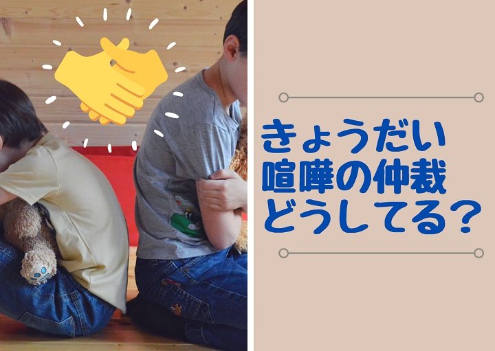 子どものきょうだい喧嘩の仲裁・・いつもどうしてる？