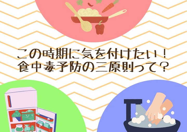 この時期に気を付けたい！食中毒予防の三原則って？